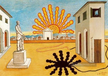 Aufgehende Sonne auf dem Platz 1976 Giorgio de Chirico Metaphysischer Surrealismus Ölgemälde